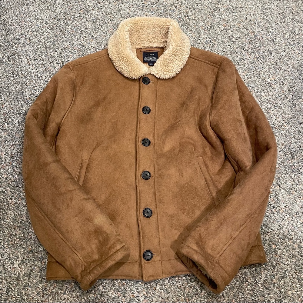 J. Crew Factory Faux Sheepskin Bomber Jacket